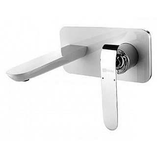 Смеситель д/умывальника "MELANGE" (4926CW) встраиваемый  хром/белый LEMARK (4) 