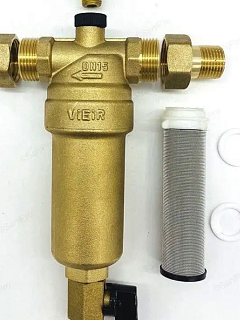 Фильтр с регулятором давления с манометром 3/4" для горячей воды металл (JH161)  VIEIR (10шт) 