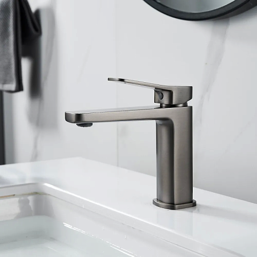 Смеситель д/раковины SHEVANIK оружейная сталь S9901T