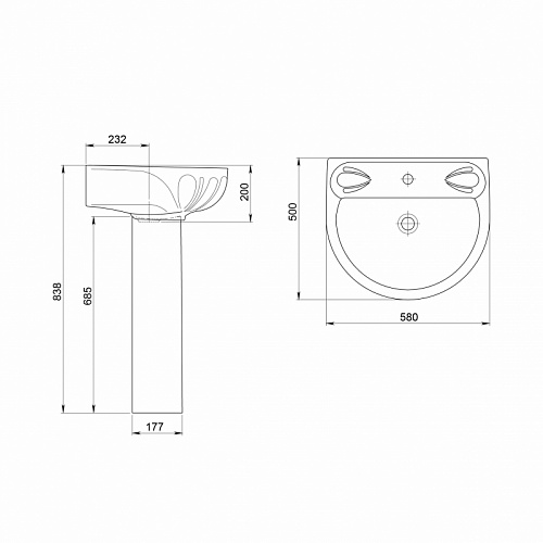 Умывальник с пьед."Лотос" (Воротынск) 