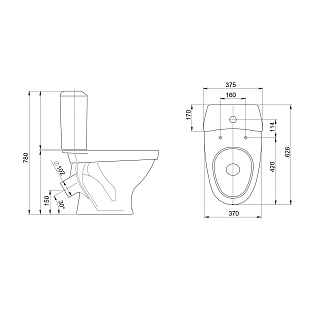 Унитаз-комп "Вест" бел.в комплекте(Воротынск) 