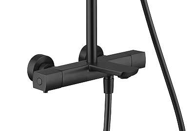 Душ. система KAISER Cube черная  душевая система  с термостатом  (01382-9)