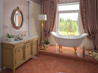 Ванна литьевой мрамор Эстет Скарлет,180