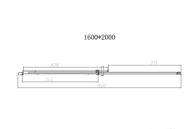 Дверь для душа VINCEA Dice VDS-4D160CLB, 1600, черный, стекло прозрачное