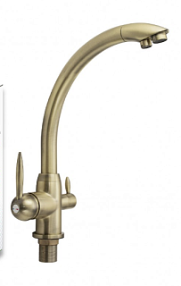 MAGNUS Смеситель д/кухни, БРОНЗА, под фильтр, латунь код 8246 снят с производства 