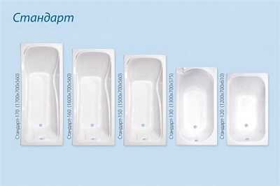 Ванна акриловая Стандарт,150х70 + установочный комплект + фронтальная панельTRITON