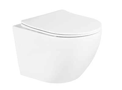 Унитаз подвесной Belbagno "UNO" безободковый с сидением с м/л ВВ3105СНR