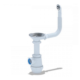 Сифон 3 1/2х40 бутылочный с круглым переливом Ани пласт Грот А0142S (10)