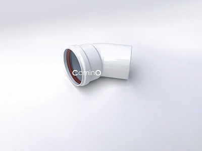 Колено алюминиевое 45 гр. д.80 мм (папа/мама) TR.8045 