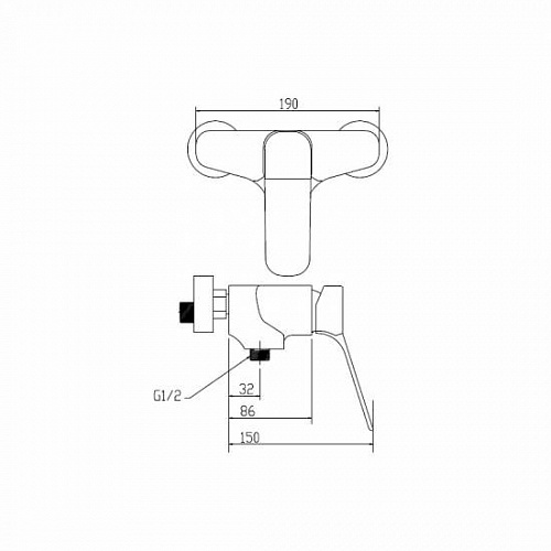 Смес д/душа Kaiser Sona ф40 (75077)