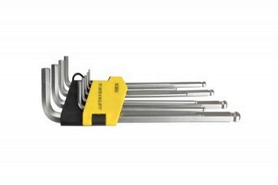 Ключи STAYER MASTER имбус.длинные с шариком,Cr-V, сатинир.,пластик. держ, HEX, 1,5-10, 9пр 2741-Н9-2