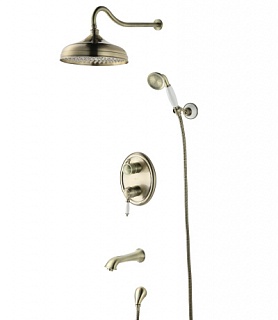 Душевая система "Villa" (4822B)  встраиваемый бронза с 2-мя лейками+излив  LEMARK 