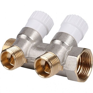 Коллектор распределительный 3/4  2 контура 1/2 (SMB 6851 341202) STOUT