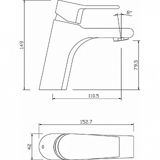 Смеситель д/умывальника JASON картридж d35  3504L ARGO 41088   снят с производства