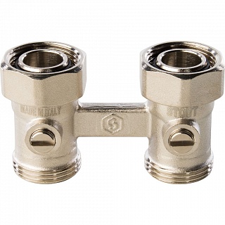 Узел нижнего подключения Н-образный прямой для двухтрубной 3/4х3/4(SVH 0002 000020) STOUT