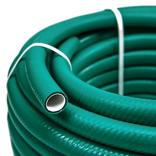 Шланг поливочный пятислойн. "ПОТОК100" 3/4" 5-ти слойный, арм,зеленый (бухта 25м) 19-25 СКИДКА 20% ВСЕМ