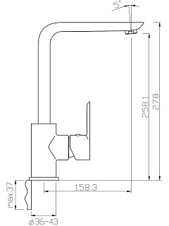Смеситель д/кухни OLIMP d35 белый/хром 3503 ARGO 35797 ВЫГОДА!!