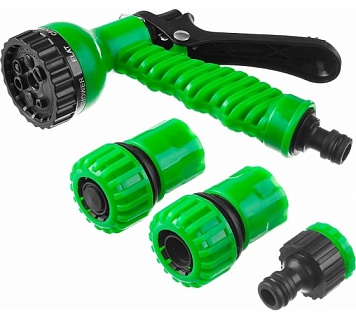 Набор поливочный РОСТОК НП-34 Пистолет(7 режимов),2 соед-ля 3/4",адаптер 1/2-3/4", 4предм.(427369)