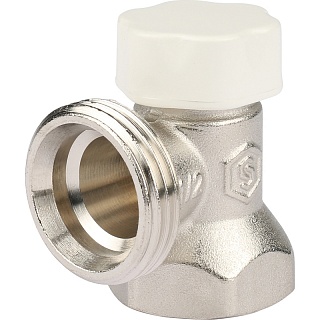 Клапан запорно-балансировочный, угловой 1/2" (SVL 1156 000015) STOUT