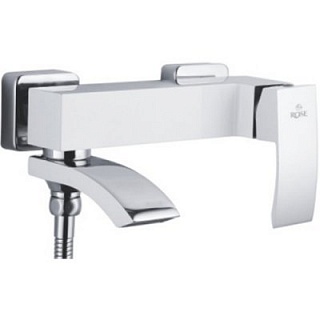 Смеситель д/ванны к/н  ROSE белый/хром R1552F