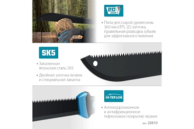 Мачете GRINDA PRO-Line FM 450, 450/650 мм 20810