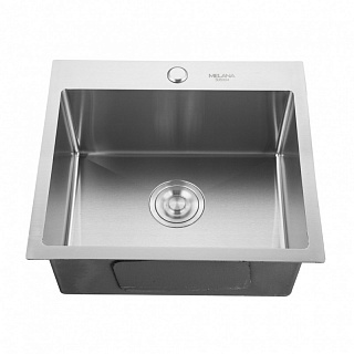 Мойка нерж врезная  MELANA 50х40 (3,0х200) сатин с коландером  ProfLine (H5040/R5040H)