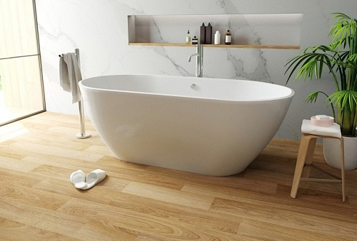 Ванна литьевой мрамор Эстет Майами,180  + обрешетка