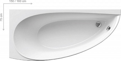 CT01000000   Ванна AVOCADO 150 L, белая
