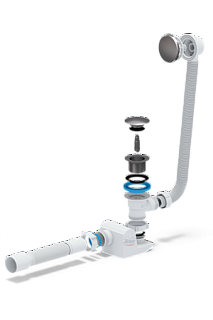 Обвязка для ванны клик-клак "Бриг" с выпуском и перел с гибкой трубой 375*40*50 АниПласт EC655GS (15