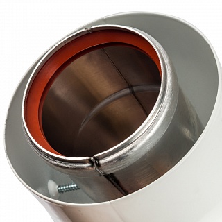 Элемент дымохода отвод коаксиальный 45° DN60/100 (SCA-6010-000045) STOUT 