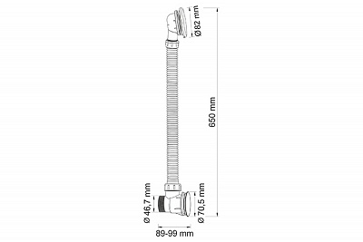 Слив-перелив для ванны, темная бронза,WasserKRAFT A055 