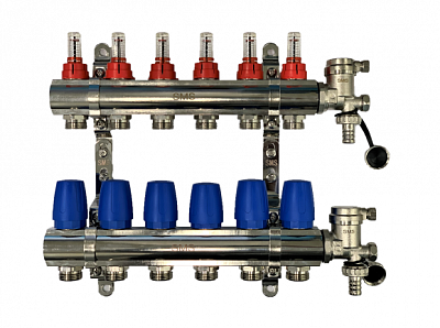 Коллектор с расходомерами 6-выходов в сборе  SMS-215