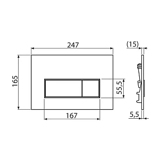 Система инсталляции д/унитаза AlcaPlast 4 в 1 (AM101/1120) с кнопкой (M571 хром глянец) Унитаз в подарок (117711, 115051, 124210, 123866)  АКЦИЯ!!!