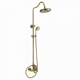 Душ. система ROSE с изливом бронза R0136Q