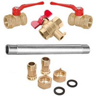 Монтажный комплект СТЭ15-1 Ду 15  для теплосчётчика Берилл (Итэлма)