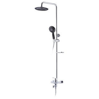 Душ. система KAISER Chrome (лейка черная) (SX-2060-2)