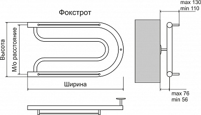 Полотенцесушитель  320х500 Фокстрот 1" TERMINUS 