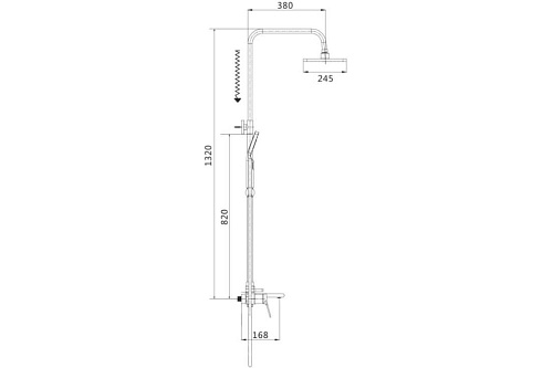 Душ. система SHEVANIK оружейная сталь S8336T