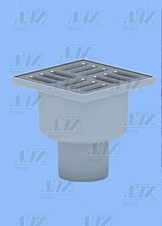 Трап верт Ду-50 с решеткой из нерж. сухим сифоном 10*10 Ани ТQ5202 (24)