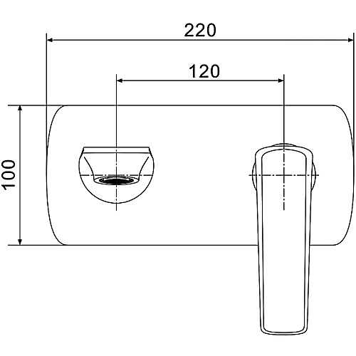Смеситель д/раковины ROSE встроенный черный/хром R1341H