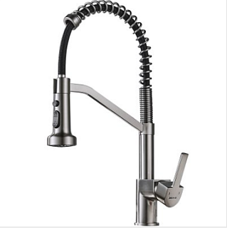 Смеситель д/кухни SHEVANIK гибкий излив сатин  S963L