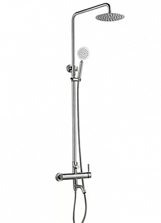 Смеситель д/душа G-lauf (ZAP16-A090) на стационарной стойке ф35 нерж.