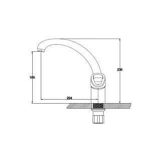 Смес д/кухни Kaiser City ф40 бок. серебро (21544 Silver)