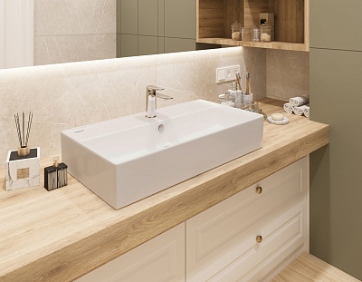 Умывальник накладной "Novel-80" бел. (Самара) 