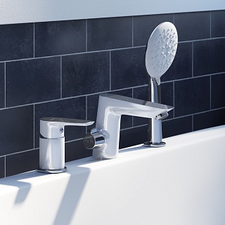 Смес. д/ванны Cloud CLOSB30i07 встраиваемый белый/хром