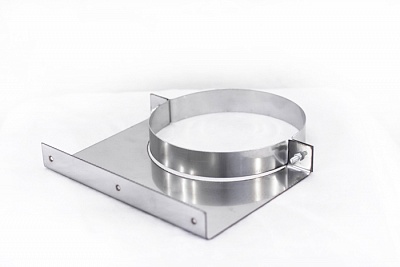 Кронштейн стеновой (длина до хомута 90 мм)  250 нерж 1 мм