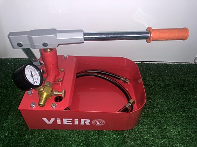 Насос опрессовочный VIEIR RP-51 ручной (60бар, 16мл/такт, 7л, металл 1/2")  (8/1)