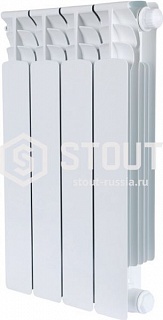 Радиатор биметаллический нижнее правое под.SRB-0320-050004 STOUT Space 500 4 секции ВЫГОДА