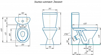 Унитаз-комп "Элегант" сид. ПП (КСФ)