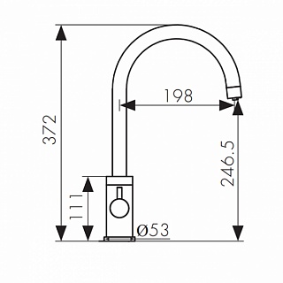 Смес д/кухни Kaiser Merkur бок под фильтр R-излив ф35 хром (26744)